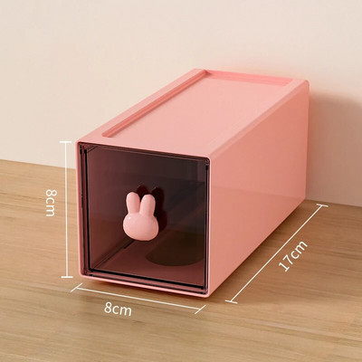 Rabbit lauaarvuti hoiukarbid Mitme võrega kirjatarvete korraldaja sahtlid läbipaistvad laua hoiuruumid Kontori armsad kirjatarbed