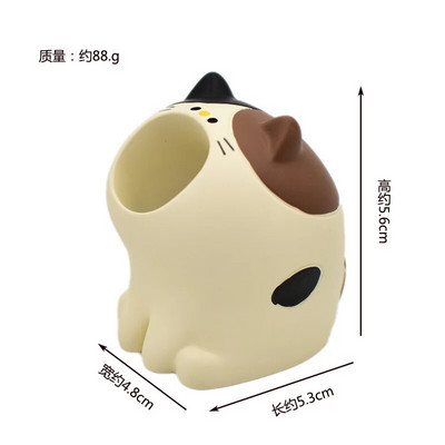 Χαριτωμένα στολίδια γάτας από ξηρό ρύζι Δημιουργικά στολίδια αποθήκευσης συνδετήρων με σωλήνα μίνι στυλό Φοιτητική θήκη μολυβιών Κορίτσια στολίδια επιφάνειας εργασίας