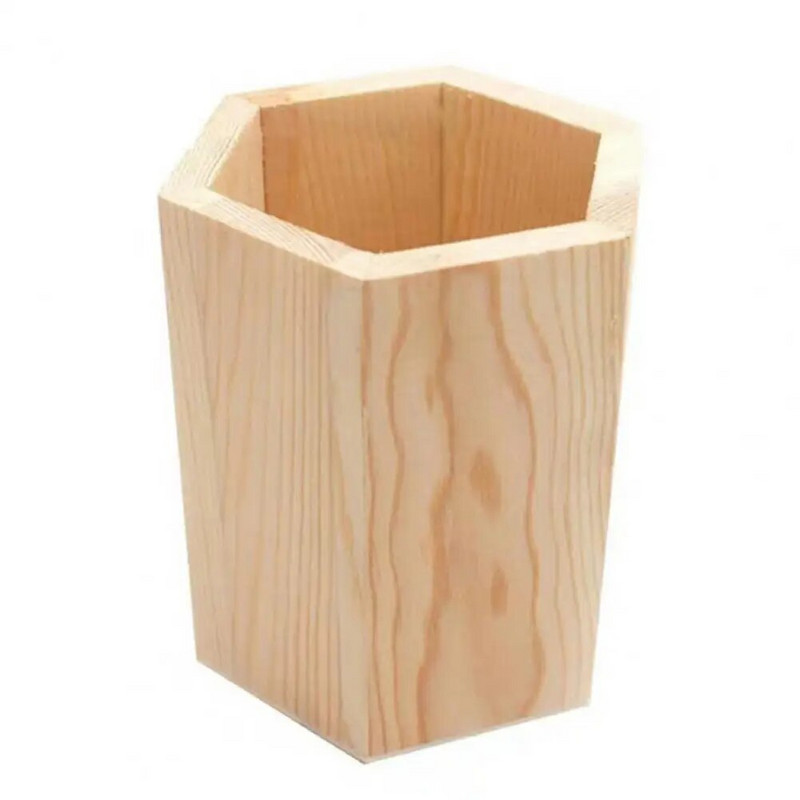 Multifunktsionaalne Houten Kantoor Organisator Mode Mooie Eenvoud Ontwerp Potlood Houders Bureau Kantoor Pen Houder