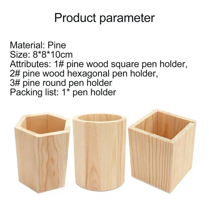 Multifunktsionaalne Houten Kantoor Organisator Mode Mooie Eenvoud Ontwerp Potlood Houders Bureau Kantoor Pen Houder