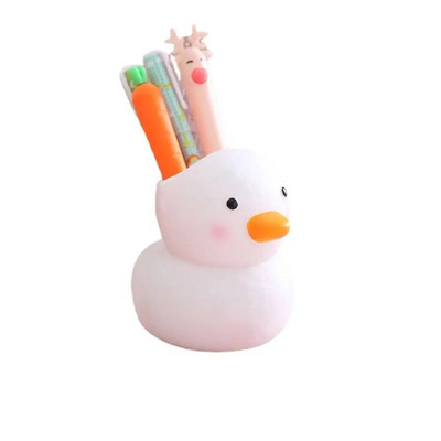 Aksesuāri Studentu piederumi Mājas studijām Birojs Pīles formas pildspalvas turētājs Zīmuļu organizators Zīmuļu pods konteiners Darbvirsmas organizators