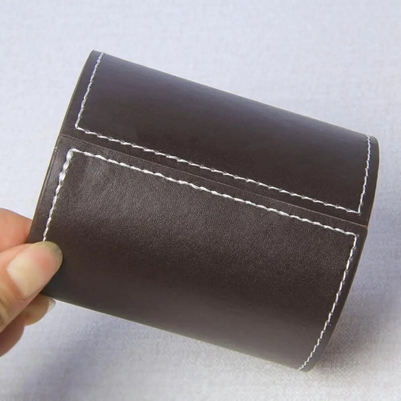 Naudingas dirbtinės odos rašiklio konteineris, atsparus dilimui universalus makiažo šepetėlio rašiklio liniuotė Pieštukų laikymo indelis Daugiafunkcis