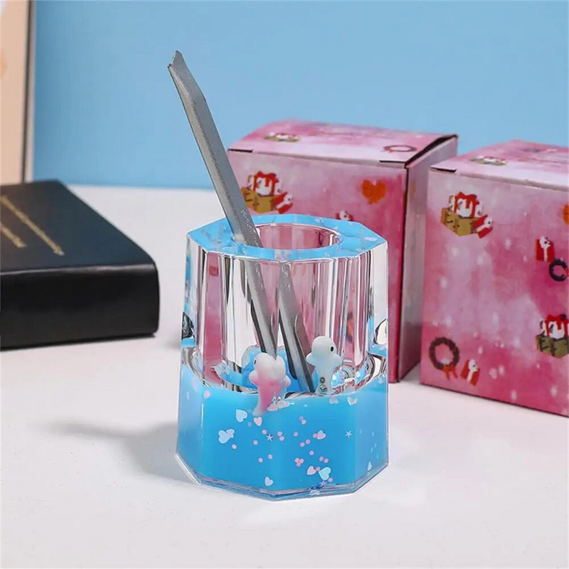 Noderīgs astoņstūra zīmuļa darbvirsmas organizatora statīva futrālis Dekompresijas rotaļlietas pārnēsājams zīmuļa podiņa turētājs Viegli paņemt līdzi dāvanai