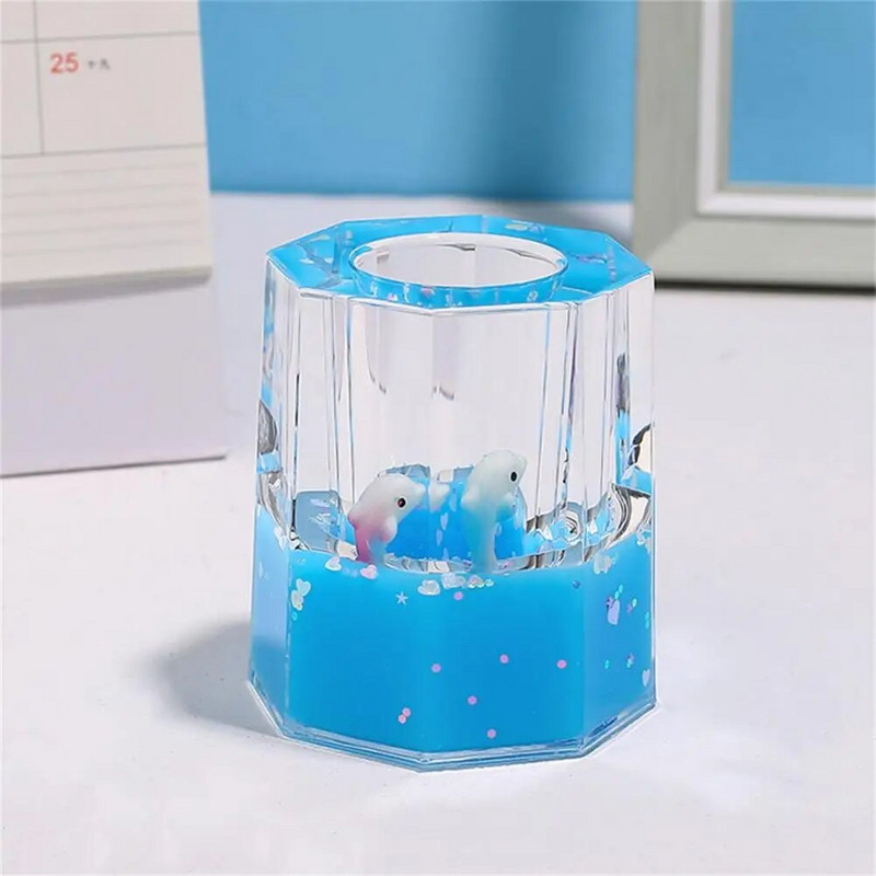 Noderīgs astoņstūra zīmuļa darbvirsmas organizatora statīva futrālis Dekompresijas rotaļlietas pārnēsājams zīmuļa podiņa turētājs Viegli paņemt līdzi dāvanai