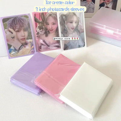 MINKYS Înghețată Culoare 50 buc/pachet Kpop Toploader Card Geantă Photocard Manșon Idol Photo Card Geanta de protecție