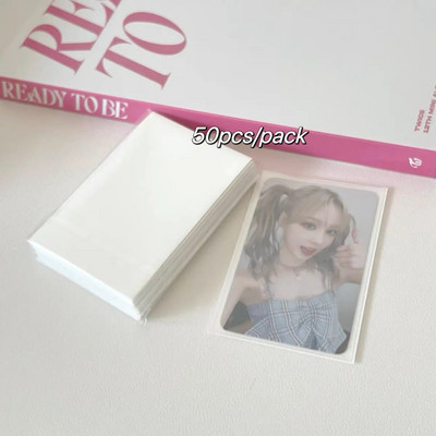 Παγωτό MINKYS Χρώμα 50 τεμ./συσκευασία Kpop Toploader Τσάντα για κάρτες Φωτογραφικά μανίκια Idol Photo Cards Προστατευτική τσάντα αποθήκευσης