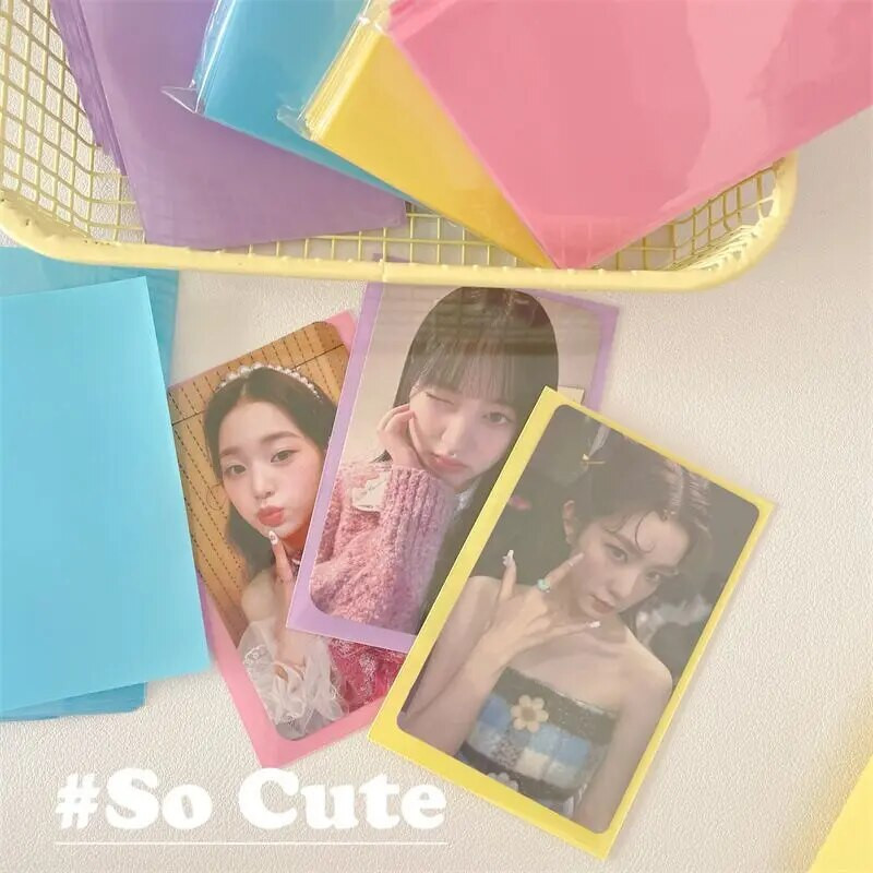 Παγωτό MINKYS Χρώμα 50 τεμ./συσκευασία Kpop Toploader Τσάντα για κάρτες Φωτογραφικά μανίκια Idol Photo Cards Προστατευτική τσάντα αποθήκευσης