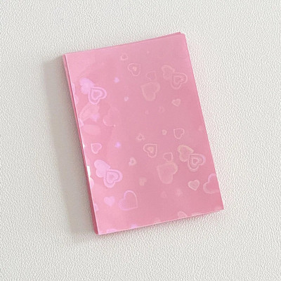 50 tk / partii 61 * 91 mm Heart Love laseriga välkuva kaardi varrukad Fotokaartide hoidja Holograafilise fooliumiga kaitsekile