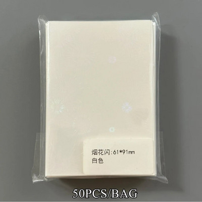 50 tk / partii 61 * 91 mm Heart Love laseriga välkuva kaardi varrukad Fotokaartide hoidja Holograafilise fooliumiga kaitsekile