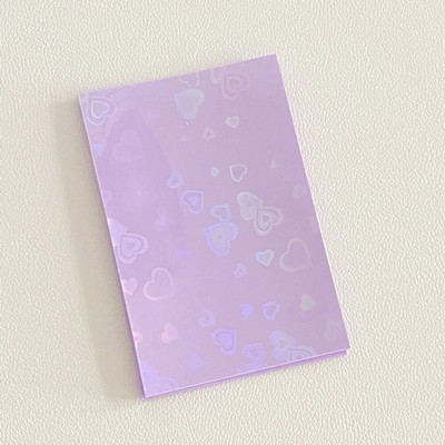 50 tk / partii 61 * 91 mm Heart Love laseriga välkuva kaardi varrukad Fotokaartide hoidja Holograafilise fooliumiga kaitsekile