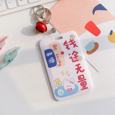 Multifilm Tulip Lucky Bear Ins Fotokaardihoidja võtmehoidja Kpop õpilaste kaardikaitsed Roosad ID-pangakaardid, kaaned, koolitarbed