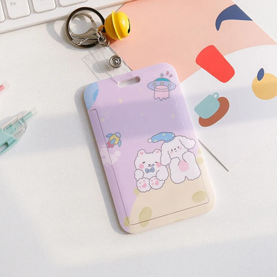 Multifilm Tulip Lucky Bear Ins Fotokaardihoidja võtmehoidja Kpop õpilaste kaardikaitsed Roosad ID-pangakaardid, kaaned, koolitarbed