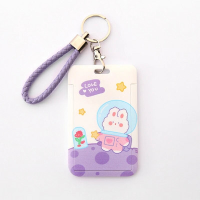 Multifilm Tulip Lucky Bear Ins Fotokaardihoidja võtmehoidja Kpop õpilaste kaardikaitsed Roosad ID-pangakaardid, kaaned, koolitarbed