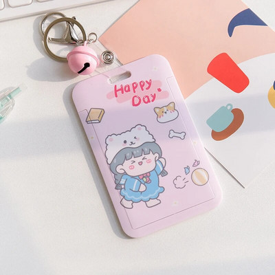 Multifilm Tulip Lucky Bear Ins Fotokaardihoidja võtmehoidja Kpop õpilaste kaardikaitsed Roosad ID-pangakaardid, kaaned, koolitarbed