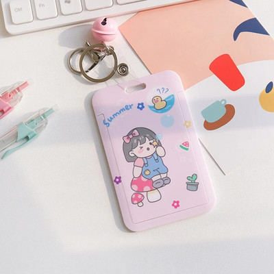 Multifilm Tulip Lucky Bear Ins Fotokaardihoidja võtmehoidja Kpop õpilaste kaardikaitsed Roosad ID-pangakaardid, kaaned, koolitarbed