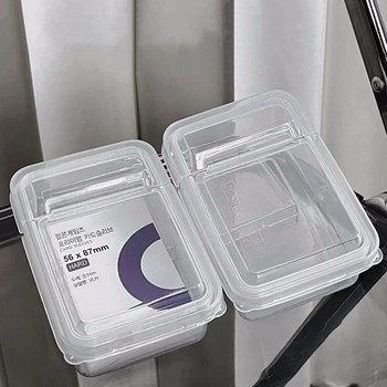 INS Διαφανές πλαστικό κουτί αποθήκευσης Φωτοκάρτες 3 ιντσών Small Card Storage Box Desk Organizer Box Classification Box Stationery