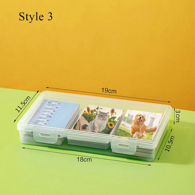 Cutie transparentă de depozitare a fotografiilor Idol, albume Kpop din plastic, cărți foto, organizator de colecție de carduri mici, cutie pentru suport pentru cărți foto