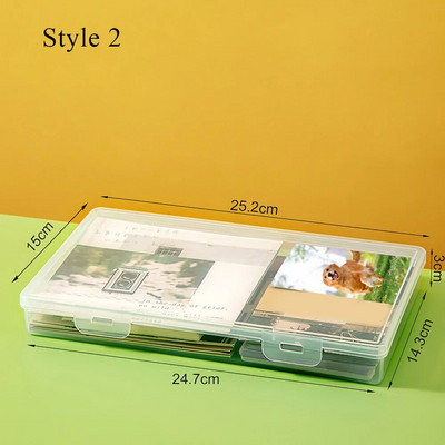 Cutie transparentă de depozitare a fotografiilor Idol, albume Kpop din plastic, cărți foto, organizator de colecție de carduri mici, cutie pentru suport pentru cărți foto
