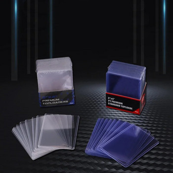 Διαφανή PVC Toploaders Προστατευτικά μανίκια για συλλεκτικές εμπορικές κάρτες Basketball Sports Idol Θήκη για κάρτες παιχνιδιού 35PT 3x4\'\'