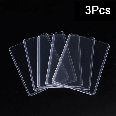 Caurspīdīgas PVC toploaders aizsarguzmavas kolekcionējamu tirdzniecībai basketbola sporta elku kartēm 35PT spēļu karšu turētājs 3x4 ``