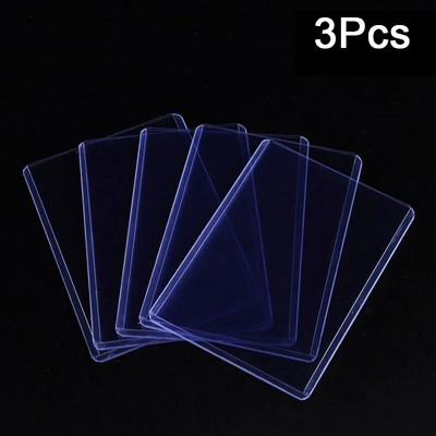 Caurspīdīgas PVC toploaders aizsarguzmavas kolekcionējamu tirdzniecībai basketbola sporta elku kartēm 35PT spēļu karšu turētājs 3x4 ``