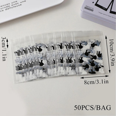 50 gab Opp plastmasas maisiņš, pašlīmējošs caurspīdīgs plastmasas maisiņš, krelles rotaslietu uzglabāšanas iepakojums, dāvanu maisiņš Kpop mazs karšu turētājs