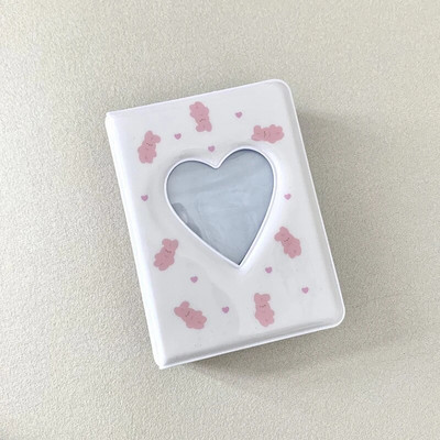 Jauks karikatūras lāča fotoalbums 3 collu fotokartīšu turētājs Kpop elku kartītes Savākt grāmatu 40 kabatas Mini Instax fotoattēlu fotoattēlu albums