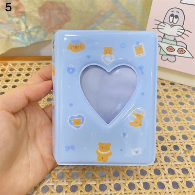 Jauks karikatūras lāča fotoalbums 3 collu fotokartīšu turētājs Kpop elku kartītes Savākt grāmatu 40 kabatas Mini Instax fotoattēlu fotoattēlu albums