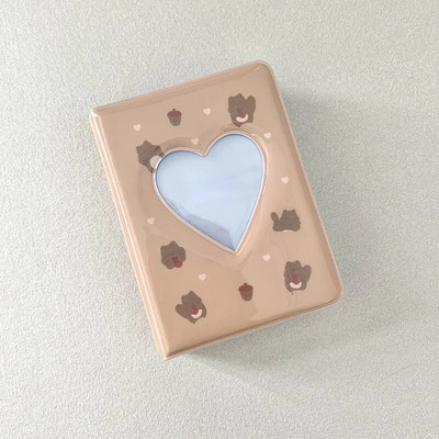 Jauks karikatūras lāča fotoalbums 3 collu fotokartīšu turētājs Kpop elku kartītes Savākt grāmatu 40 kabatas Mini Instax fotoattēlu fotoattēlu albums