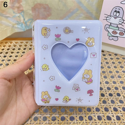 Jauks karikatūras lāča fotoalbums 3 collu fotokartīšu turētājs Kpop elku kartītes Savākt grāmatu 40 kabatas Mini Instax fotoattēlu fotoattēlu albums