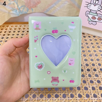 Jauks karikatūras lāča fotoalbums 3 collu fotokartīšu turētājs Kpop elku kartītes Savākt grāmatu 40 kabatas Mini Instax fotoattēlu fotoattēlu albums