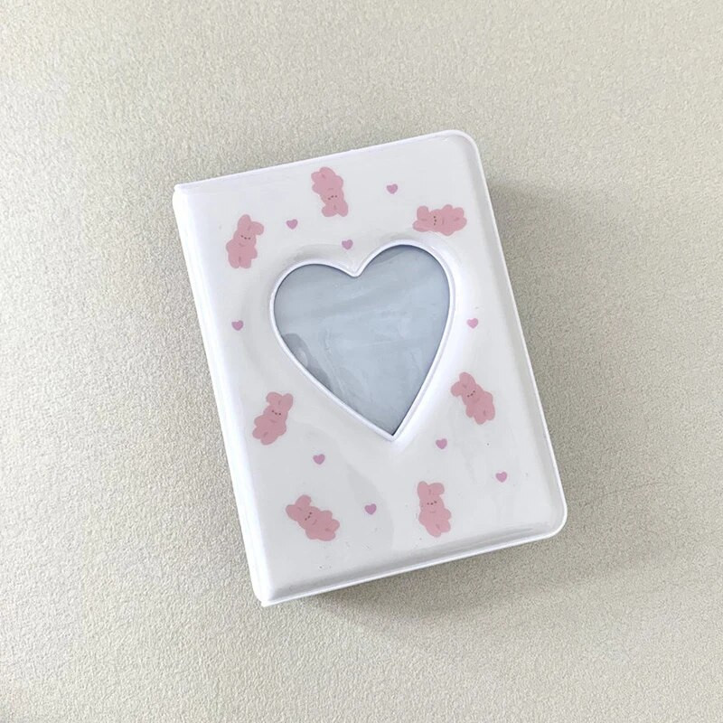 Jauks karikatūras lāča fotoalbums 3 collu fotokartīšu turētājs Kpop elku kartītes Savākt grāmatu 40 kabatas Mini Instax fotoattēlu fotoattēlu albums