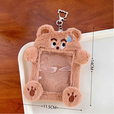 3-tolline armas multikas karujänes plüüsis fotokaardihoidja Kpop idol fotohoidja neiu armas võtmehoidja ID krediidikaitse kirjatarbed