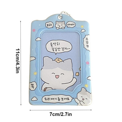 INS Star Print Θήκη φωτογραφικής κάρτας Μπρελόκ Kpop Photocards Instax Mini Θήκη για κάρτες φωτογραφιών για διαφάνειες Κρεμαστό τσάντα τσάντα λευκώματος