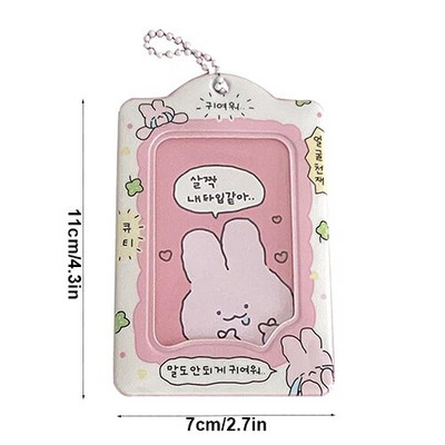 INS Star Print Θήκη φωτογραφικής κάρτας Μπρελόκ Kpop Photocards Instax Mini Θήκη για κάρτες φωτογραφιών για διαφάνειες Κρεμαστό τσάντα τσάντα λευκώματος