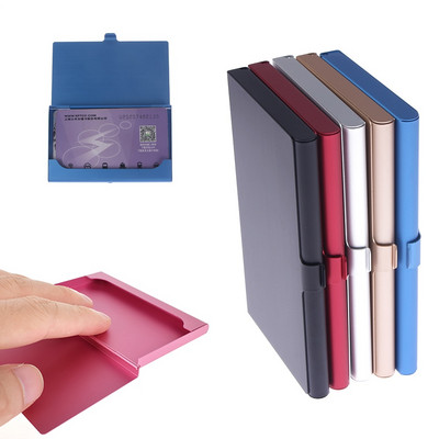 Креативен калъф за визитки от неръждаема стомана, алуминиева метална кутия, кредитен портфейл, държач за карта, 1 БР.