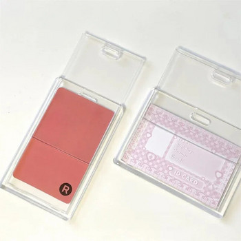 Ακρυλική θήκη κάρτας μόδας με μπρελόκ Όμορφη διαφανής ακρυλική θήκη κάρτας ταυτότητας/IC κάρτα μεταφοράς
