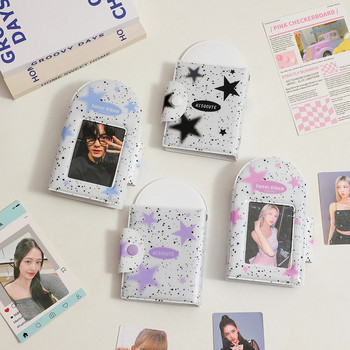 20 листа Star 3 Inch Пощенски картички Поставка за албум Двустранно съхранение на снимки Kpop Idol Card Bags Защитен държач Органайзер за събиране