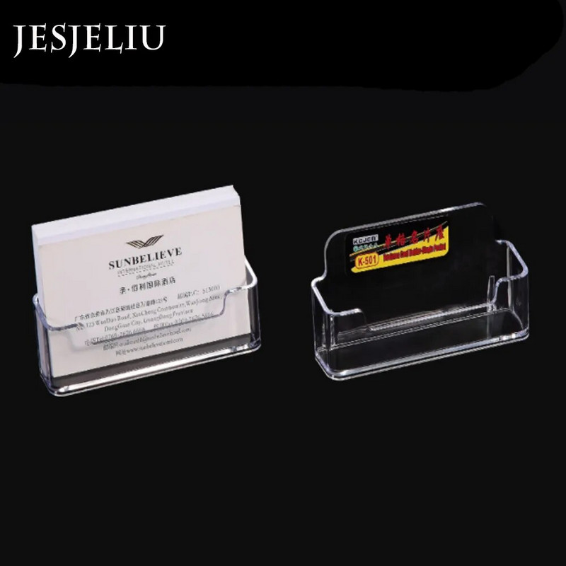 1 tk läbipaistev lauariiul karp hoiustamisalus akrüülplastist läbipaistev lauaarvuti visiitkaardihoidja Kohtkaardihoidja