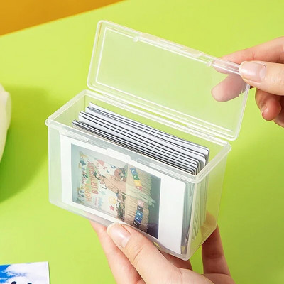 Suport pentru carduri Transparent Idol Kpop Albume Depozitare foto Cartele foto Mici Colectie de carduri Organizator Caseta Container