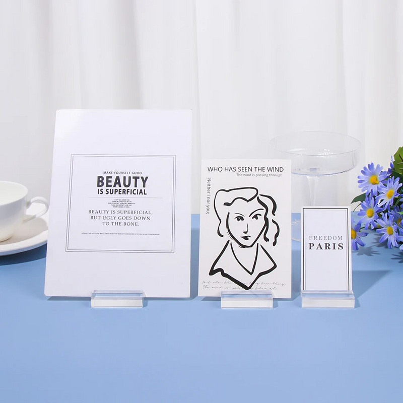 1 tk akrüülist alus, kaardihoidja, fotoklambritabel, numbrialus