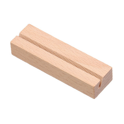 1 tk puidust fotoaluse visiitkaardihoidja ristkülikukujuline kaardiklambriga pildihoidja Käsitsi valmistatud memohoidik kodukontori jaoks