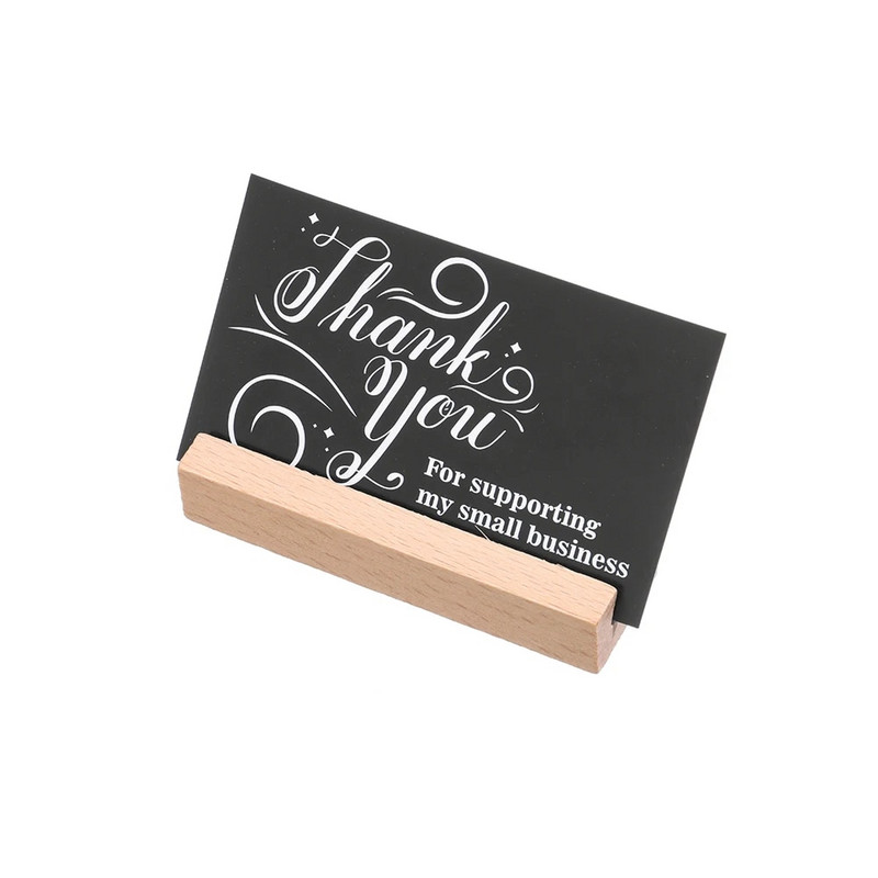 1 tk puidust fotoaluse visiitkaardihoidja ristkülikukujuline kaardiklambriga pildihoidja Käsitsi valmistatud memohoidik kodukontori jaoks