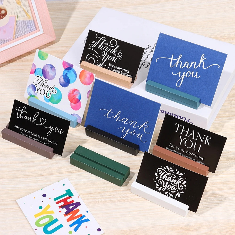 1 tk puidust fotoaluse visiitkaardihoidja ristkülikukujuline kaardiklambriga pildihoidja Käsitsi valmistatud memohoidik kodukontori jaoks