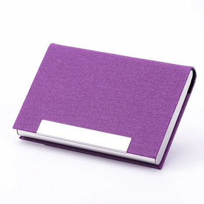 Vizītkaršu turētājs Maks Luksusa PU ādas un nerūsējošā tērauda vairāku vārda karšu futrālis Kredītkartes ID futrālis vīriešiem sievietēm