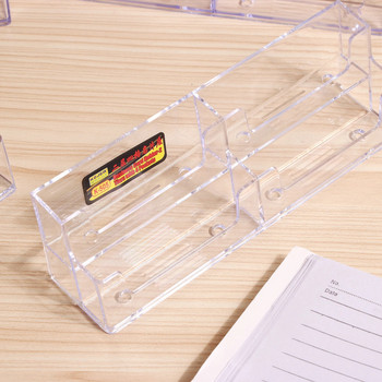 Многопластова прозрачна стойка за дисплей Настолна кутия за визитки Специализиран офис държач за визитки Настолна кутия за съхранение Съхранение