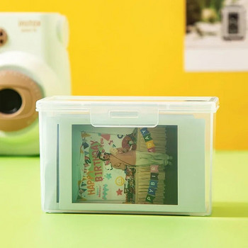 1PCS Card Holder Transparent Idol Kpop Albumes Съхранение на снимки Photocards Малка колекция от карти Органайзер Кутия Калъф Контейнер