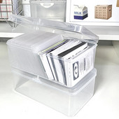 Photocards Storage Box Διαφανή αυτοκόλλητα Korea Idol Θήκη κάρτας Desk Storage Organizer Ταξινόμηση Κουτί Χαρτικά