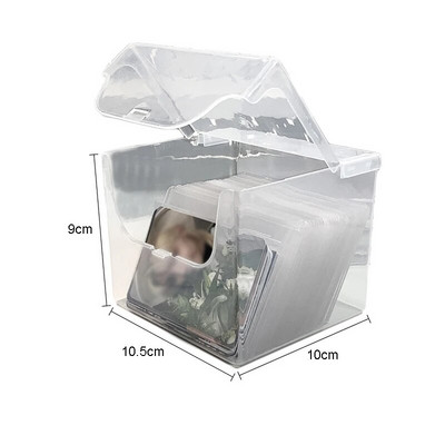 Photocards Storage Box Διαφανή αυτοκόλλητα Korea Idol Θήκη κάρτας Desk Storage Organizer Ταξινόμηση Κουτί Χαρτικά