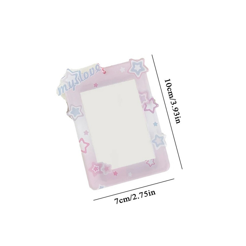 Y2k akrila fotoattēlu karšu turētājs Sweet Star sērijas fotoattēlu aizsardzības karšu piedurkņu kartes displejs karikatūras soma kulonu kancelejas preces